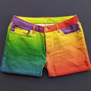 Topman | Rainbow Stretch Skinny Jeans | 32x28